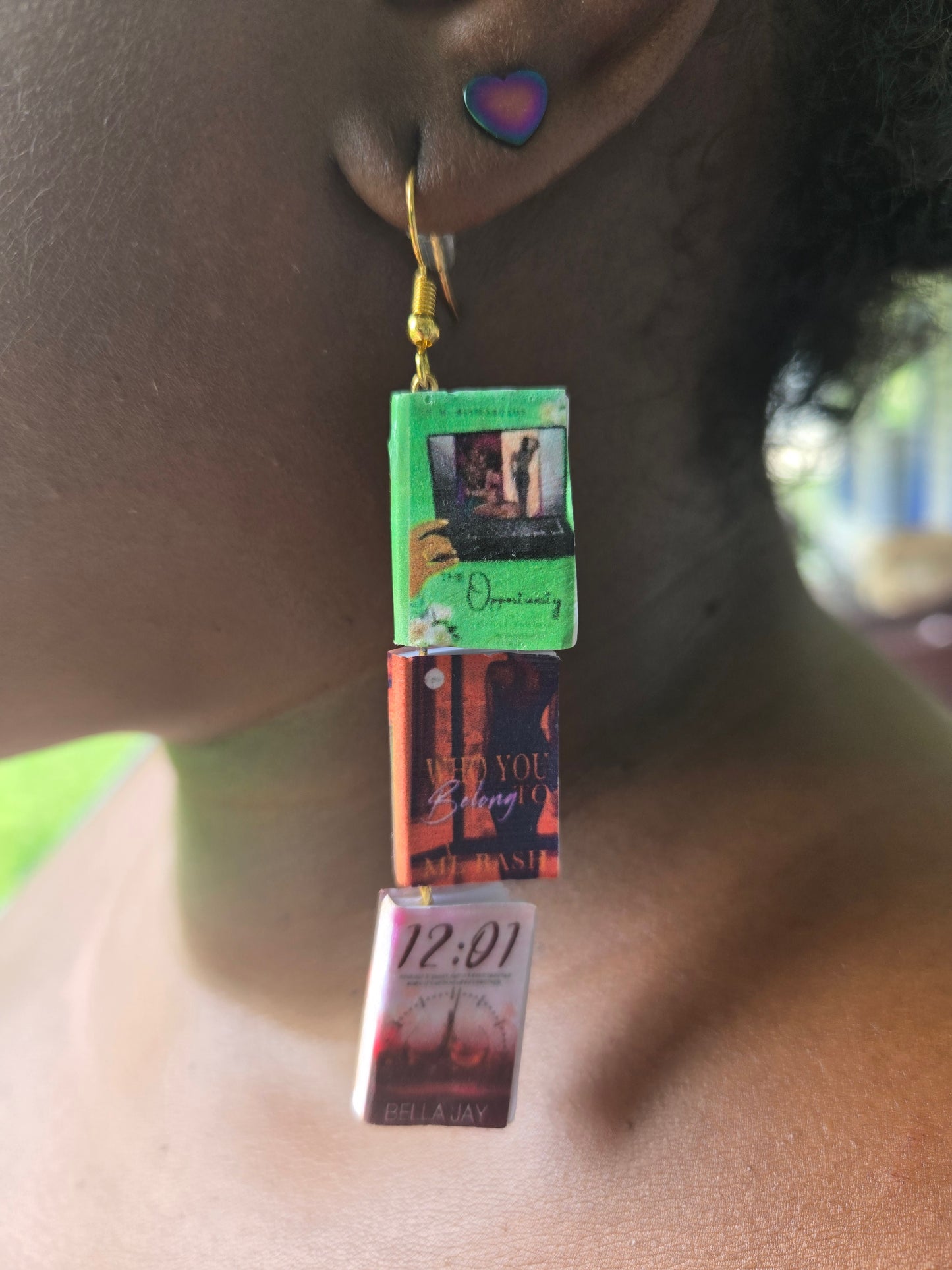 Triple Dangle (3)- Custom Book Earrings
